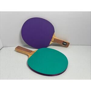 Stiga Ping Pong Paddle Purple/Green Smooth Surface Lot Of 2